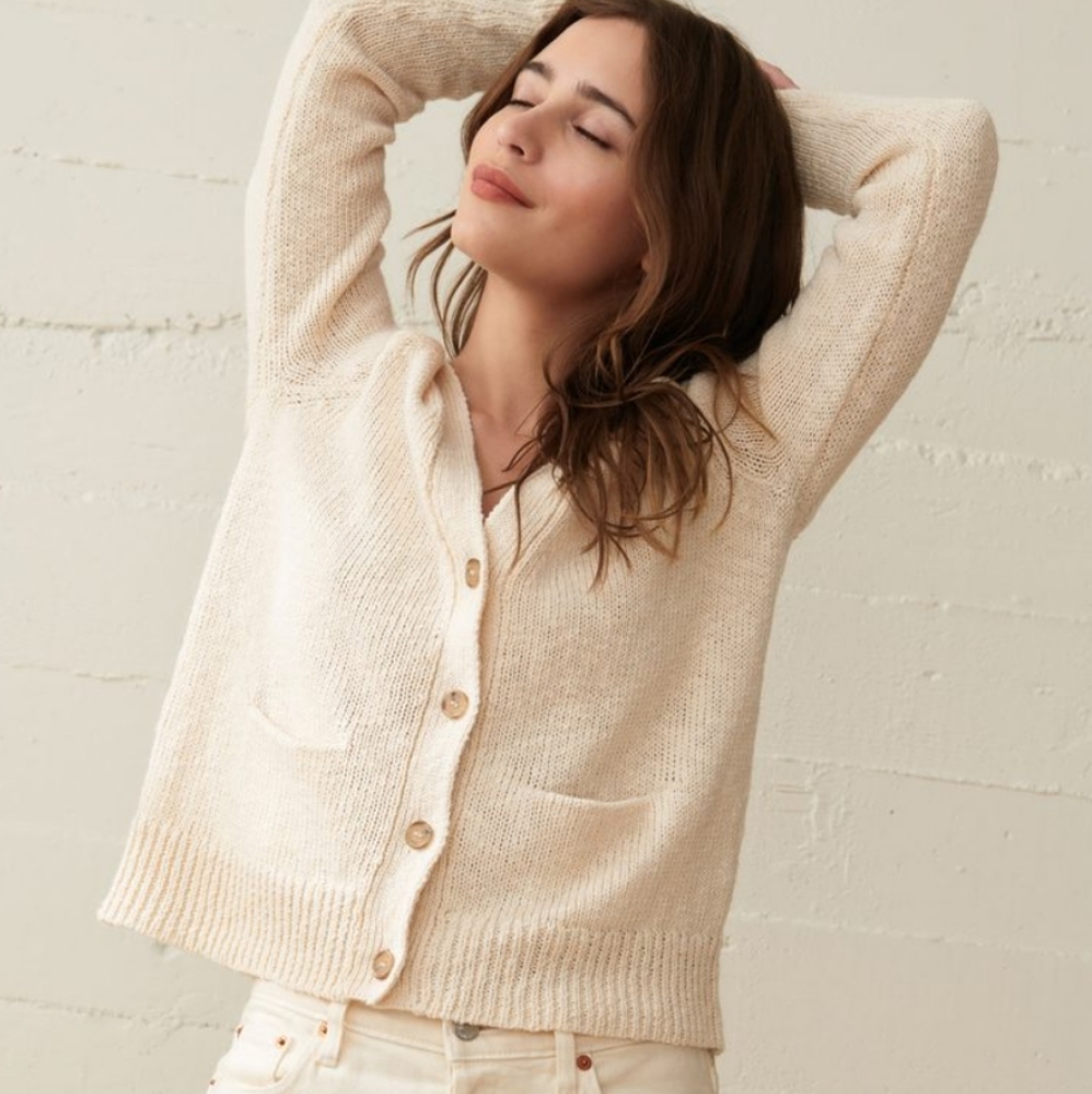 Jenni Kayne Cotton Linen Stanford Cardigan
